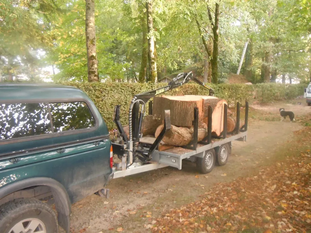 Broyage de végétaux près de La Chaize-le-Vicomte